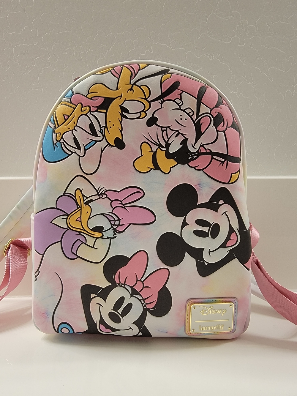 Loungefly Pastel Pink & Black Disney Mickey & Friends Mini Backpack